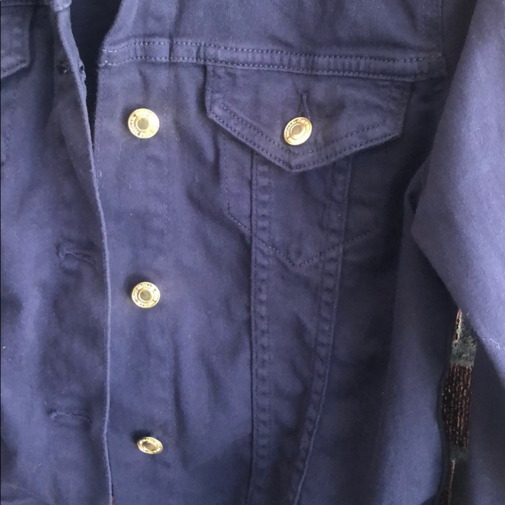 Michael Kors Navy Blue Cropped Jacket-Size Small - Picture 4 of 16